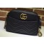 Gucci GG Marmont Medium Matelassé Shoulder Bag 443499 Black