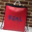 Gucci GucciGhost Drawstring Backpack Bag 474210 Red