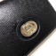 Gucci Leather Card Case Wallet 598532 Black