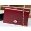 Gucci Leather Chain Card Case Wallet 598549 Red