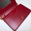 Gucci Leather Chain Card Case Wallet 598549 Red