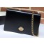 Gucci Leather Chain Card Case Wallet 598549 Black