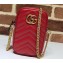 Gucci GG Marmont Matelassé Mini Chain Strap Bag 598597 Red