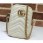 Gucci GG Marmont Matelassé Mini Chain Strap Bag 598597 White