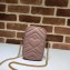 Gucci GG Marmont Matelassé Mini Chain Strap Bag 598597 Nude Pink