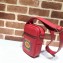 Gucci Vintage Logo Print Leather Shoulder Bag 574803 Red