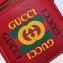 Gucci Vintage Logo Print Leather Shoulder Bag 574803 Red