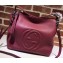 Gucci Soho Leather Large Hobo Bag 408825 Antiqued Red