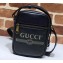 Gucci Vintage Logo Print Leather Shoulder Bag 574803 Black