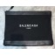 Balenciaga Navy Clip Cotton Canvas Pouch Clutch Large Bag Logo Paris Black
