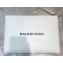 Balenciaga Everyday Logo Pouch Clutch Small Bag White