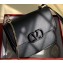 Valentino Large VSLING Grainy Calfskin Shoulder Bag 0074 Black 2019