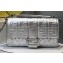 Fendi All-Over FF Motif Leather Large Baguette Bag Silver 2019