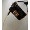 Fendi All-Over FF Motif Leather Mini Baguette Bag Vinyl Glossy Black 2019