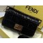 Fendi All-Over FF Motif Leather Medium Baguette Bag Vinyl Glossy Black 2019