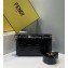 Fendi All-Over FF Motif Leather Medium Baguette Bag Vinyl Glossy Black 2019