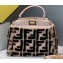 Fendi Mink FF Motif Peekaboo Iconic Mini Bag Light Pink 2019