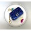 Fendi Nano Baguette Bag Charm Embroidered Sequins Blue 2019