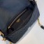 Fendi Velvet Embossed FF Motif Baguette Medium Bag Black 2019