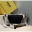 Fendi Embossed FF Motif Belt Bag Prints On Leather Silver 2019