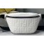 Fendi Embossed FF Motif Belt Bag Nappa Leather White 2019