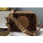 Fendi Stamp Brown Fabric FF Motif Camera Case Bag Apricot