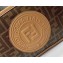 Fendi Stamp Brown Fabric FF Motif Camera Case Bag Apricot