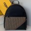 Fendi Brown Fabric FF Motif Nylon Backpack Bag Black/Brown 2019