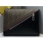 Fendi Brown Fabric FF Motif Slim Pochette Pouch Clutch Bag Black/Brown 2019