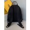 Fendi Brown Fabric FF Motif Nylon Backpack Bag Black/Red 2019