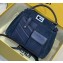 Fendi Peekaboo Iconic Pocket Mini Bag Suede/Python Blue 2019