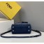 Fendi Peekaboo Iconic Pocket Mini Bag Suede/Python Blue 2019