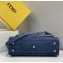 Fendi Peekaboo Iconic Pocket Medium Bag Suede/Python Blue 2019