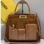 Fendi Peekaboo Iconic Pocket Medium Bag Suede/Python Brown 2019