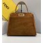 Fendi Peekaboo Iconic Pocket Medium Bag Suede/Python Brown 2019