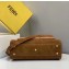 Fendi Peekaboo Iconic Pocket Medium Bag Suede/Python Brown 2019