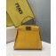 Fendi Plexiglas Bar Peekaboo Iconic Mini Bag Yellow
