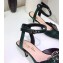 Dior Heel 4cm Gang Slingback Pumps in Tartan Fabric Black/Green 2020