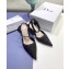 Dior Heel 4cm Perforated Teddy-D Slingback Pumps Black 2020
