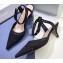 Dior Heel 4cm Perforated Teddy-D Slingback Pumps Black 2020