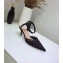 Dior Heel 4cm Perforated Teddy-D Slingback Pumps Black 2020
