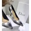 Dior Heel 9.5cm J'Adior Pumps in Tartan Fabric Black/White 2020