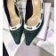 Dior Heel 6.5cm J'Adior Pumps in Tartan Fabric Black/Green 2020