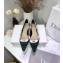 Dior Heel 1.5cm J'Adior Ballet Flats in Tartan Fabric Black/Green 2020