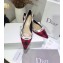 Dior Heel 1.5cm J'Adior Ballet Flats in Tartan Fabric Black/Red 2020