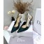 Dior Heel 9.5cm J'Adior Slingback Pumps in Tartan Fabric Black/Green 2020