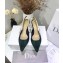Dior Heel 6.5cm J'Adior Slingback Pumps in Tartan Fabric Black/Green 2020