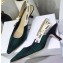 Dior Heel 6.5cm J'Adior Slingback Pumps in Tartan Fabric Black/Green 2020