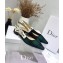 Dior Heel 1.5cm J'Adior Slingback Ballet Flats in Tartan Fabric Black/Green 2020