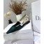 Dior Heel 1.5cm J'Adior Slingback Ballet Flats in Tartan Fabric Black/Green 2020